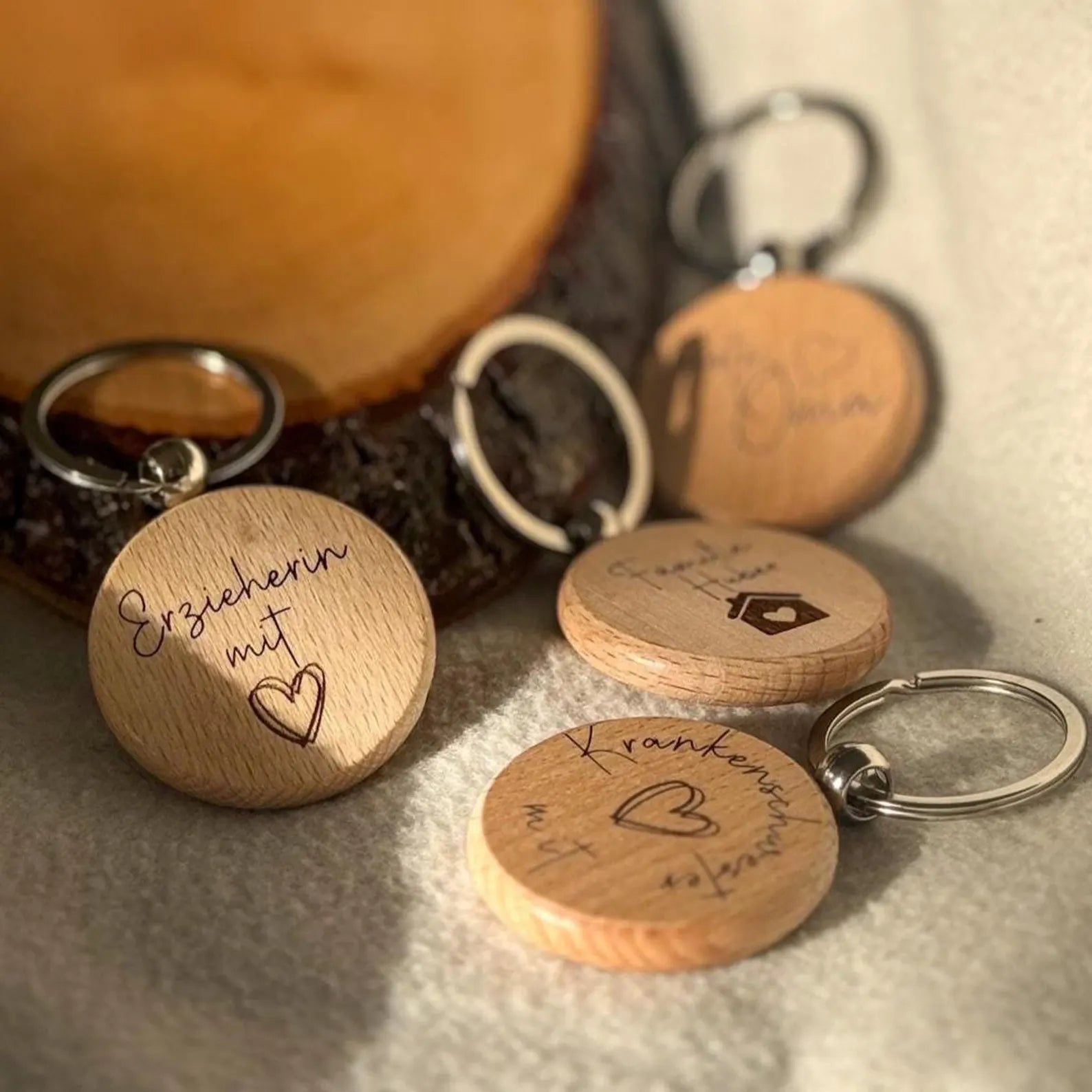 Wooden keychain